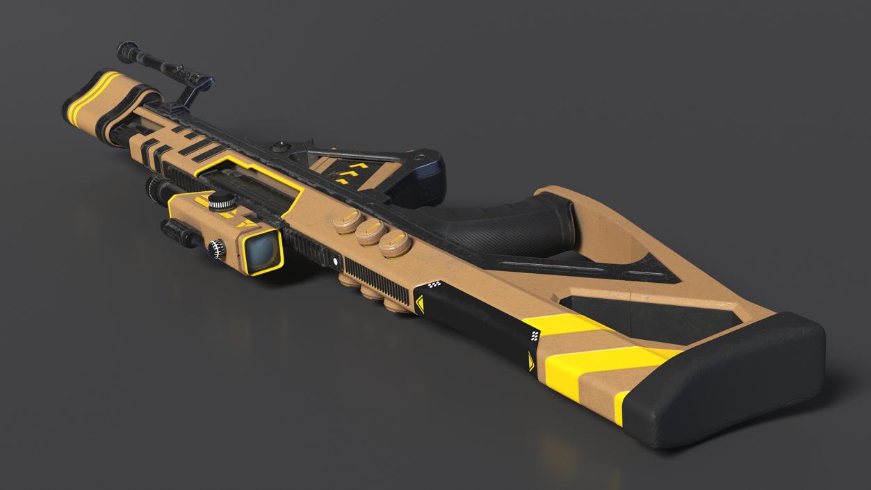 3D Futuristic Assault Rifle 2