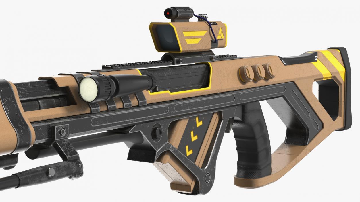 3D Futuristic Assault Rifle 2