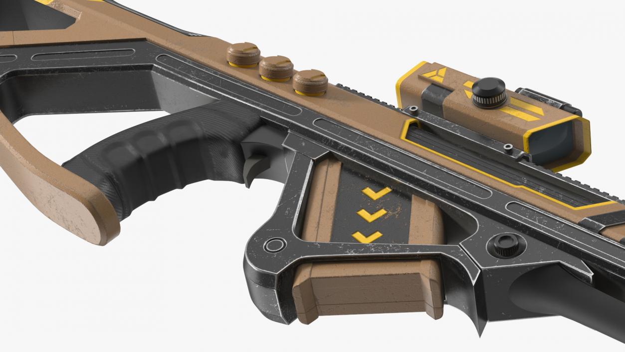 3D Futuristic Assault Rifle 2