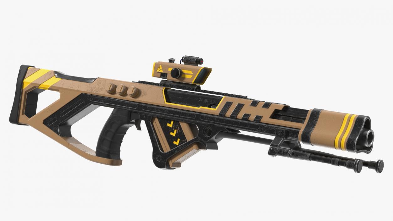 3D Futuristic Assault Rifle 2