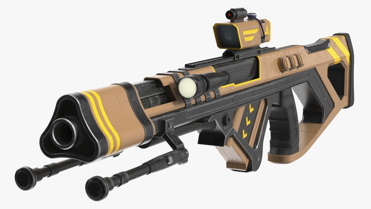 3D Futuristic Assault Rifle 2