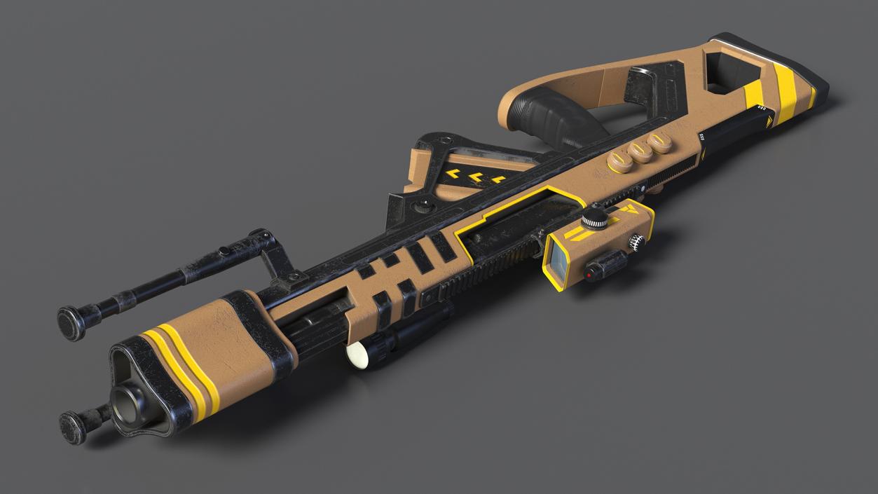 3D Futuristic Assault Rifle 2