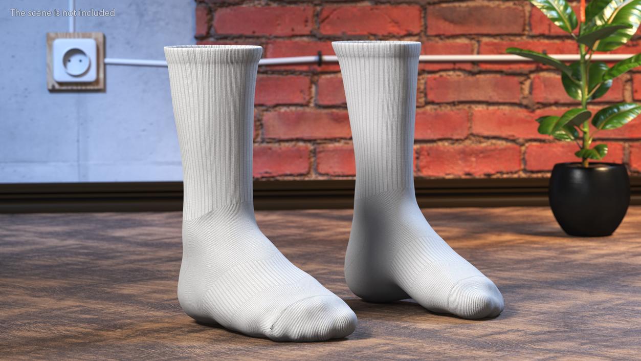 3D Long Socks Nike Grey on The Foot Standing