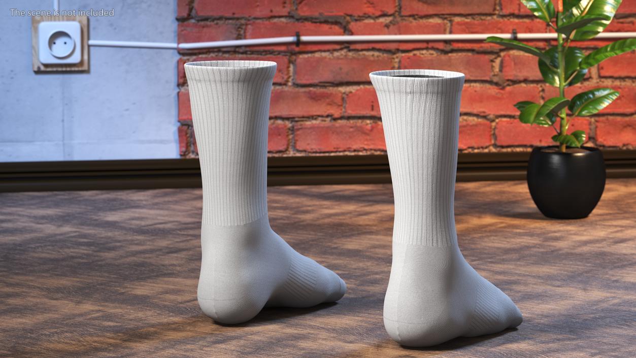 3D Long Socks Nike Grey on The Foot Standing