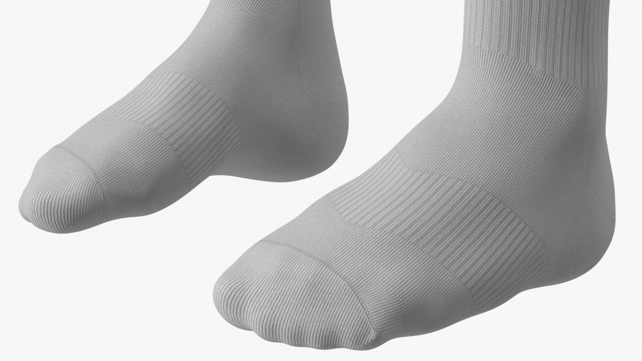 3D Long Socks Nike Grey on The Foot Standing