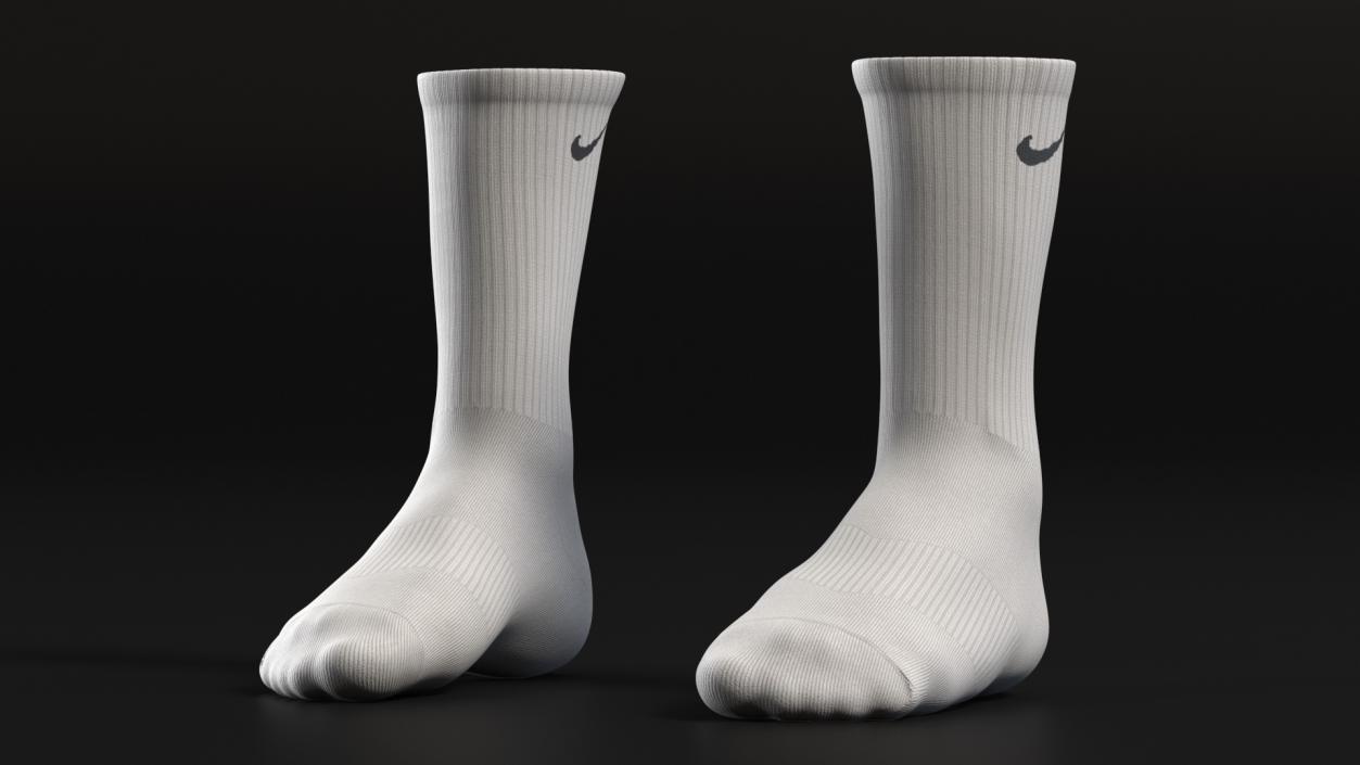 3D Long Socks Nike Grey on The Foot Standing