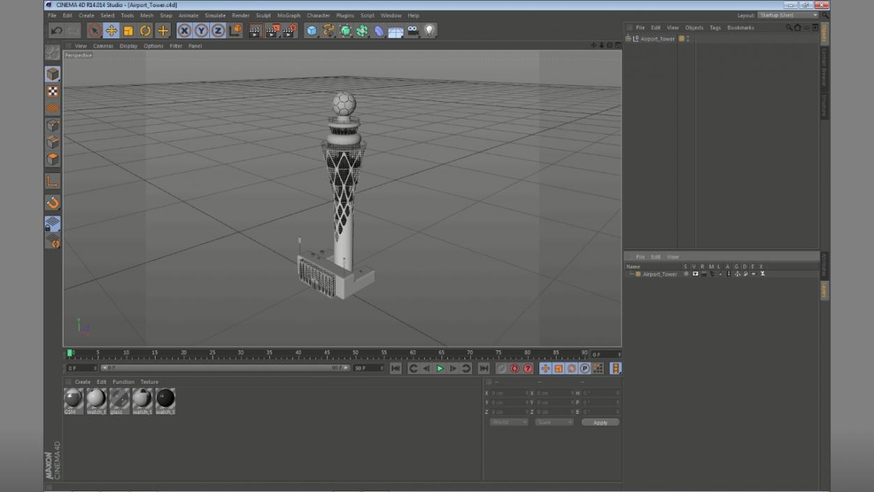 3D Airport Tower model