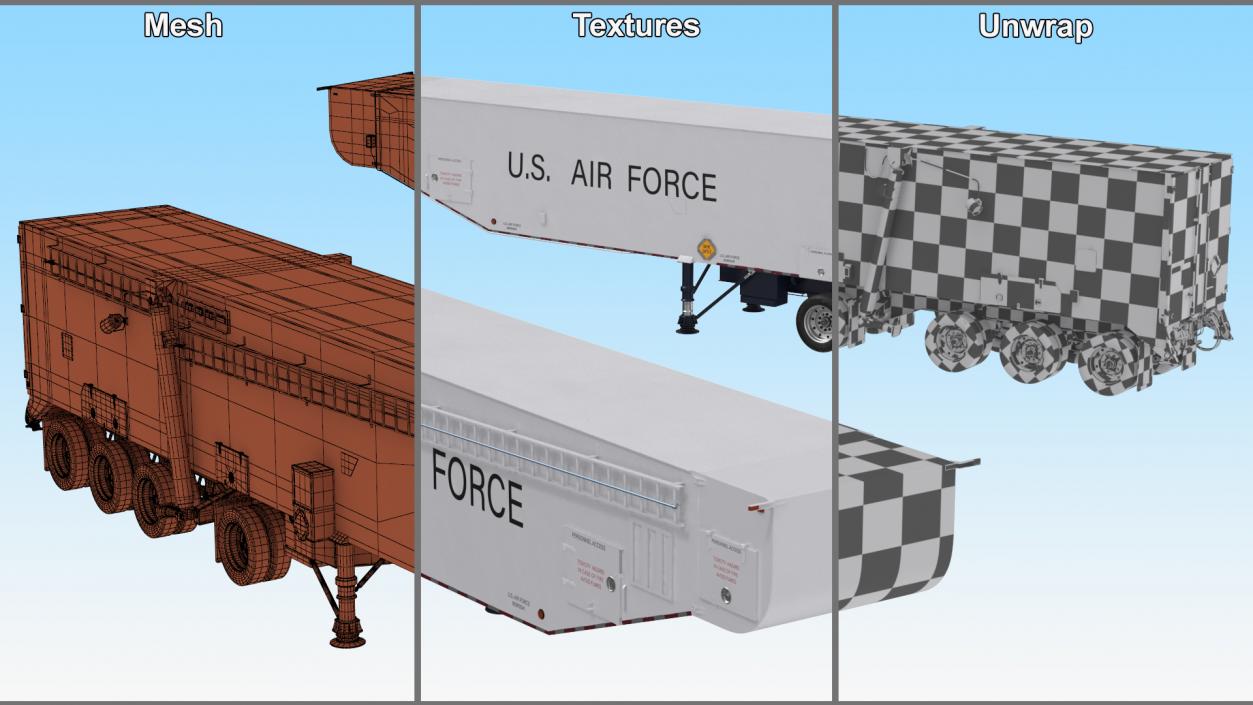 3D model Minuteman Missile Trailer