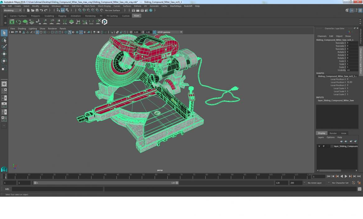 3D Sliding Compound Miter Saw