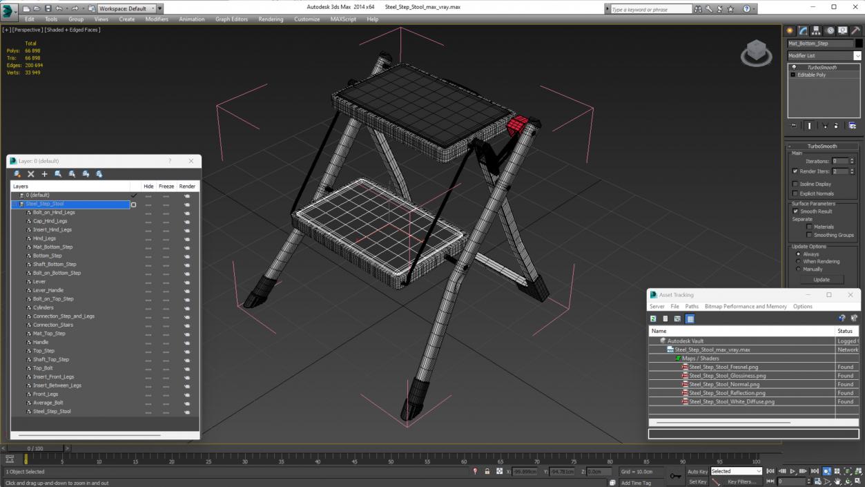 3D Steel Step Stool