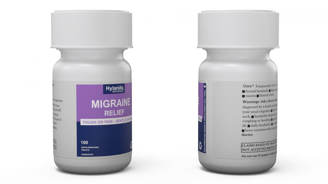 Migraine Relief Bottle Hylands Naturals 3D model