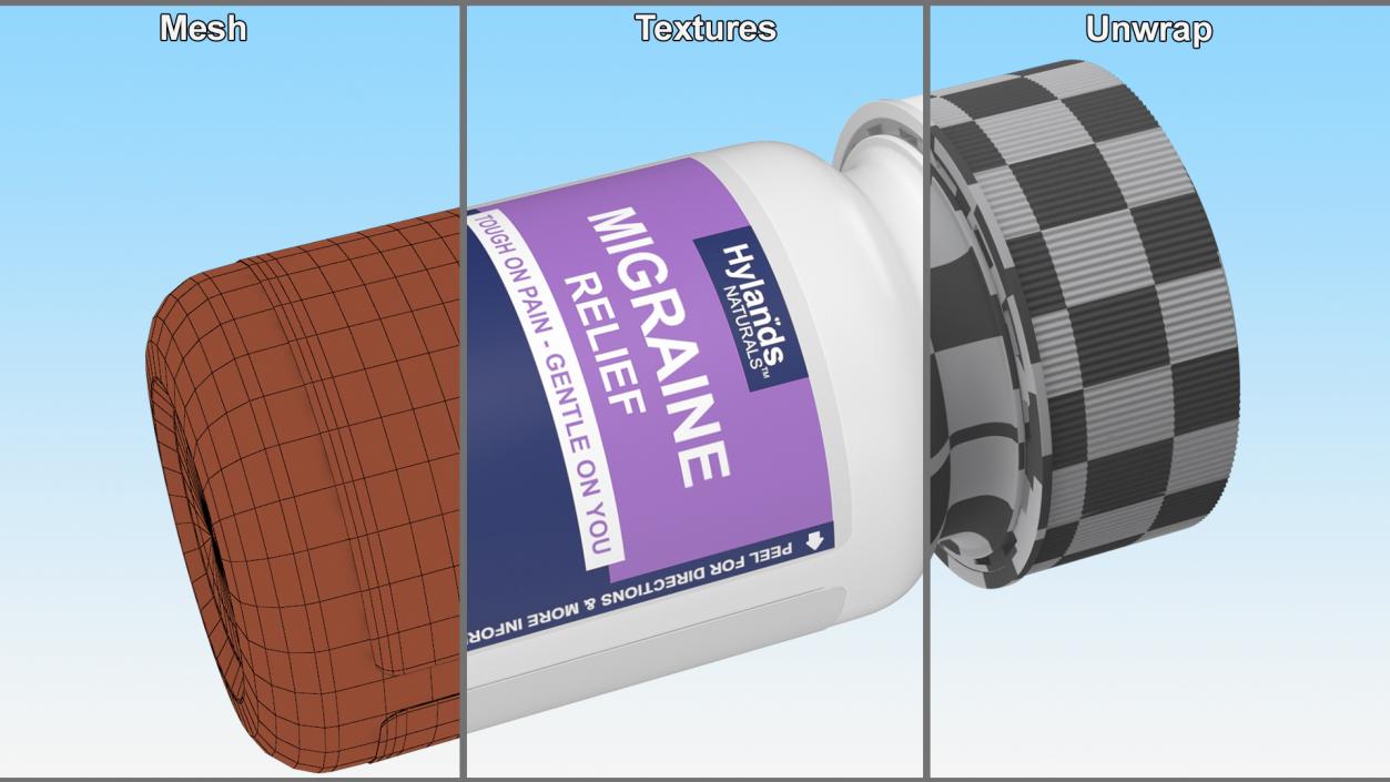 Migraine Relief Bottle Hylands Naturals 3D model