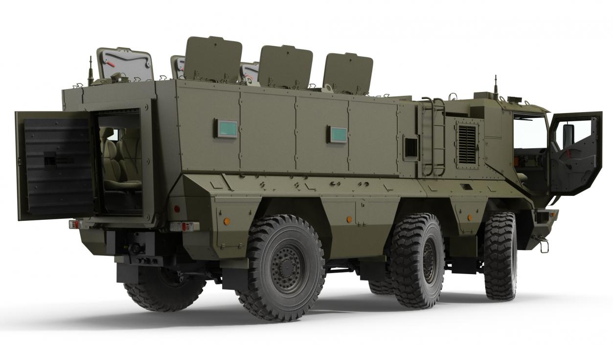 KAMAZ 63968 Typhoon MRAP Vehicle Rigged 3D model