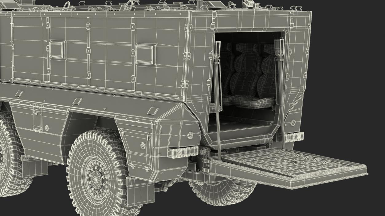 KAMAZ 63968 Typhoon MRAP Vehicle Rigged 3D model