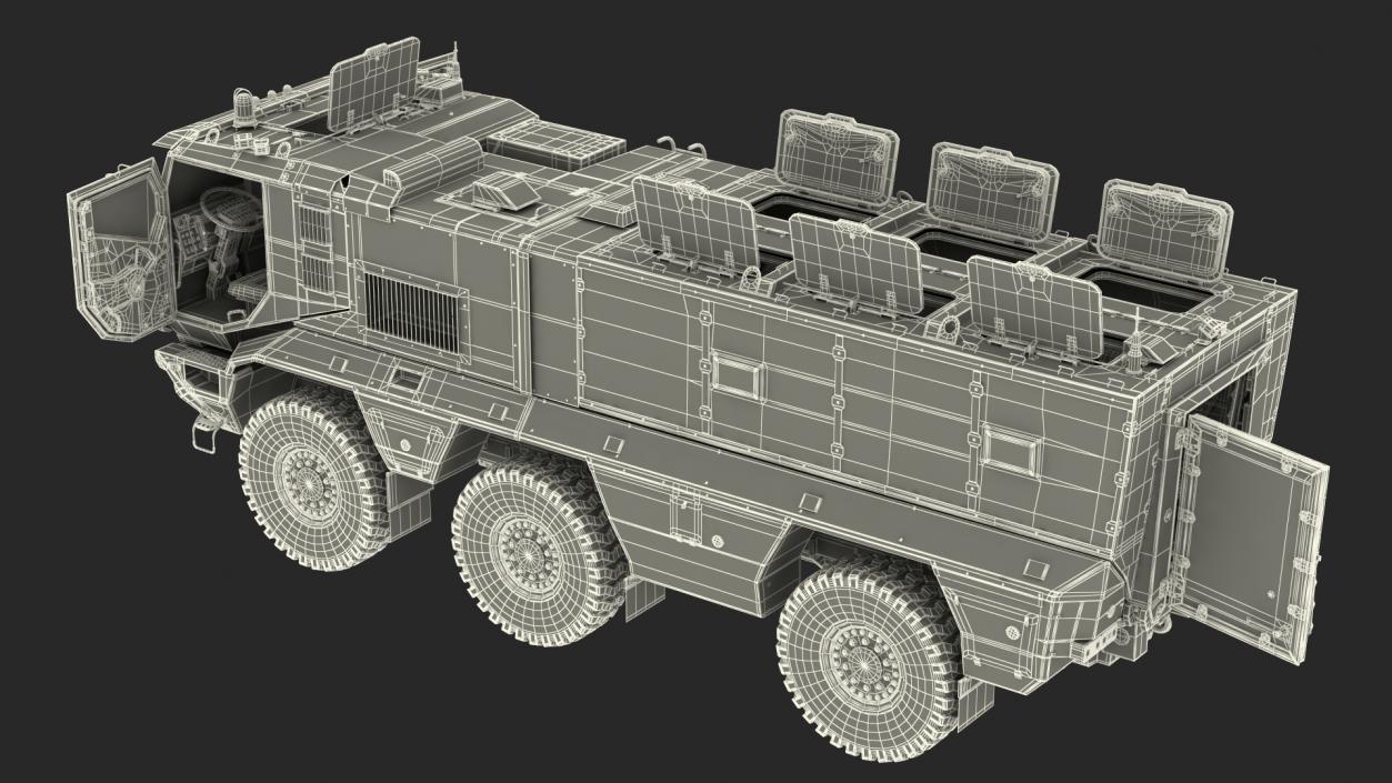 KAMAZ 63968 Typhoon MRAP Vehicle Rigged 3D model