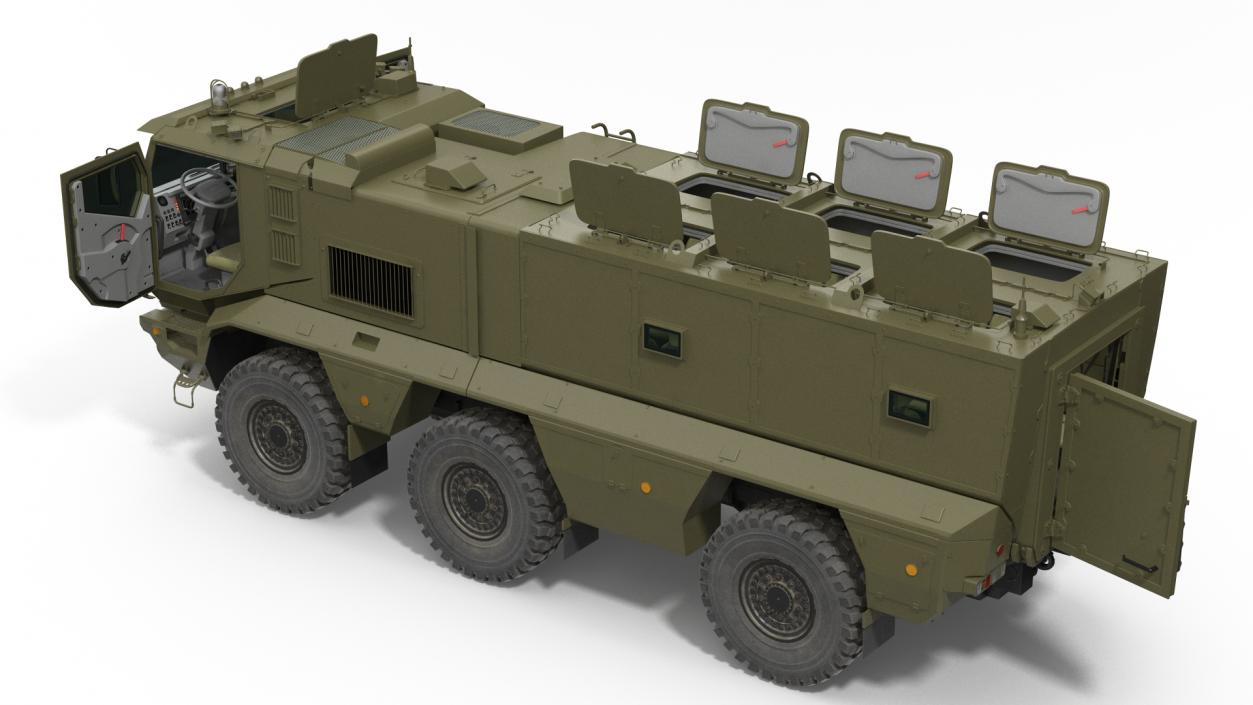 KAMAZ 63968 Typhoon MRAP Vehicle Rigged 3D model