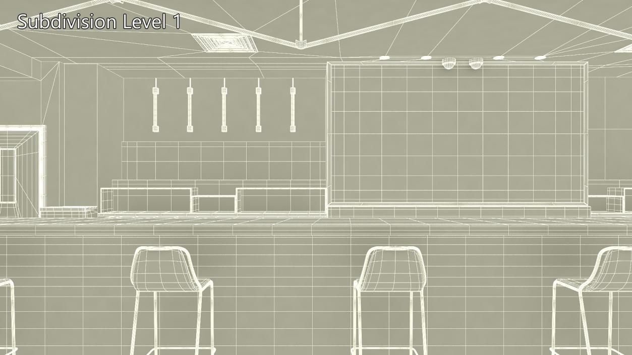 Interior of an Empty Bar 3D model