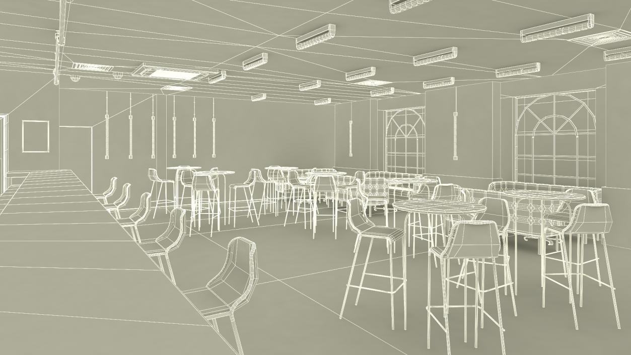 Interior of an Empty Bar 3D model