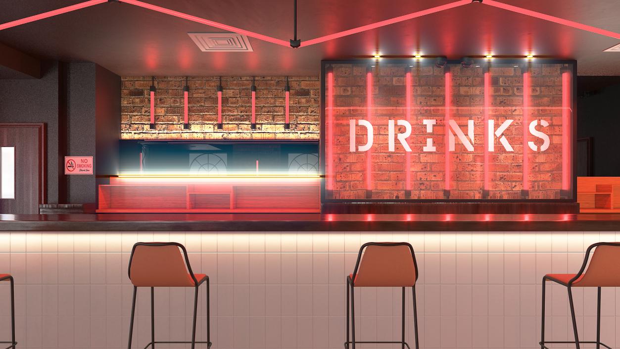 Interior of an Empty Bar 3D model