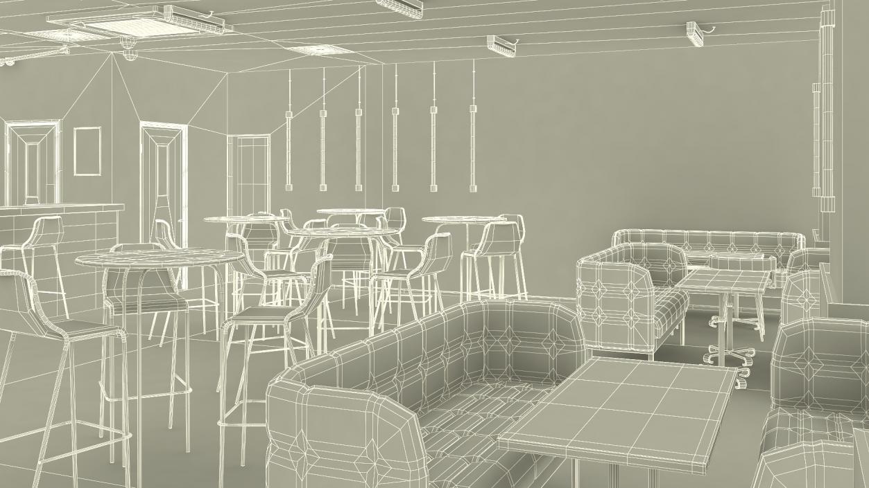 Interior of an Empty Bar 3D model