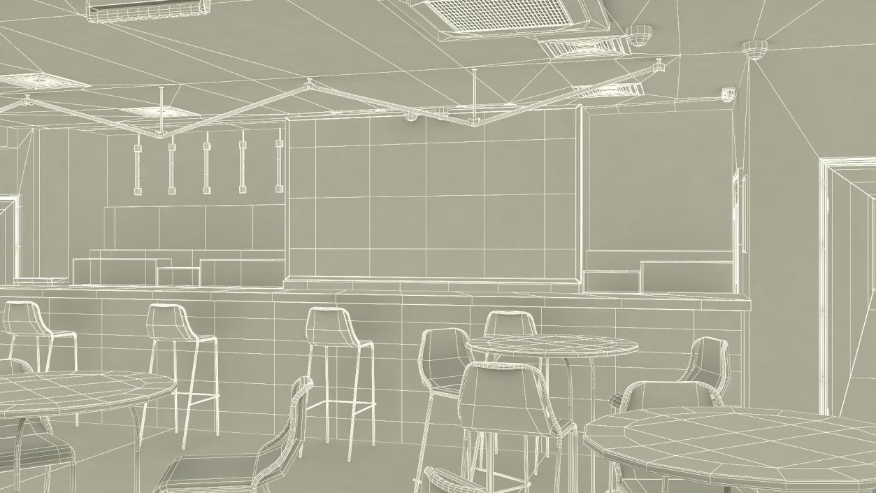 Interior of an Empty Bar 3D model