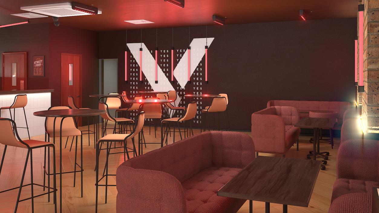 Interior of an Empty Bar 3D model