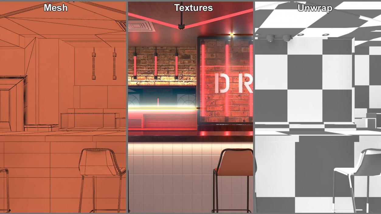 Interior of an Empty Bar 3D model