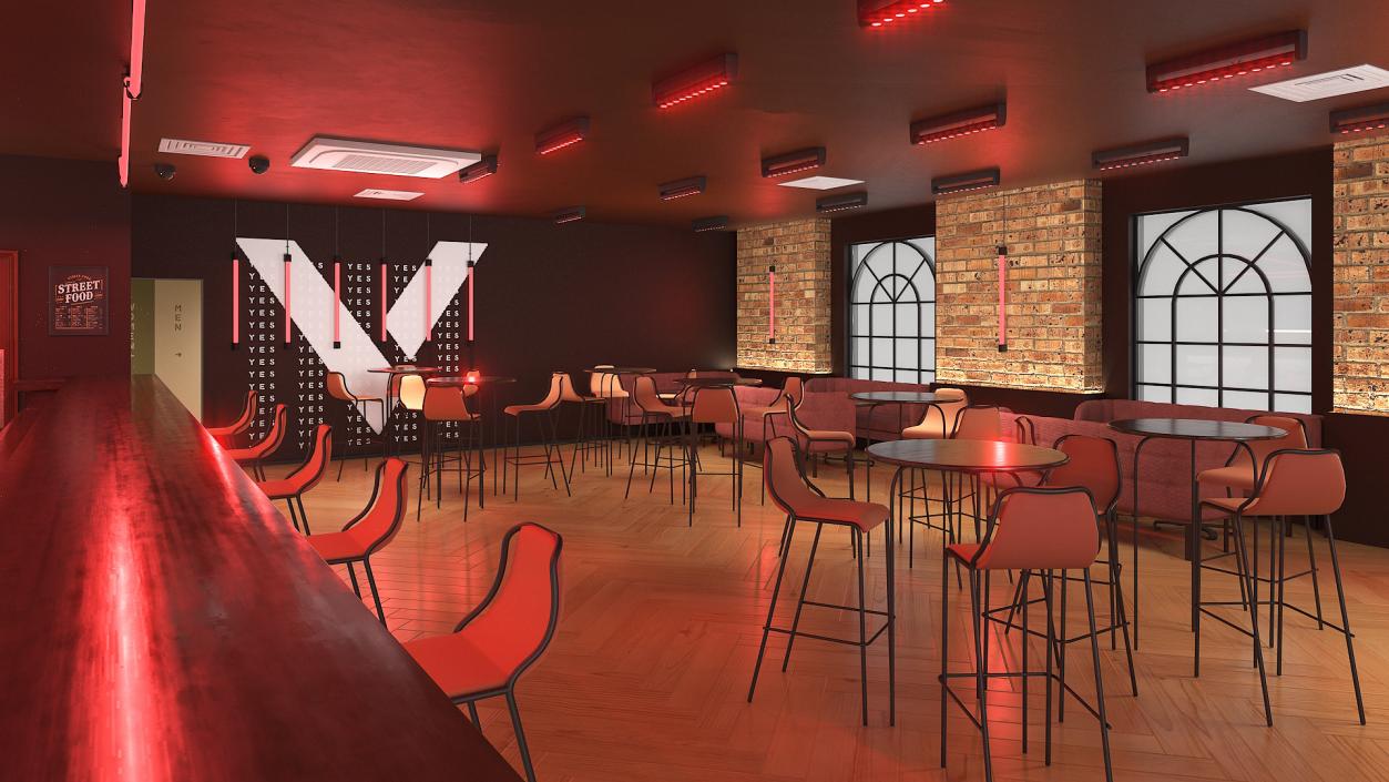 Interior of an Empty Bar 3D model