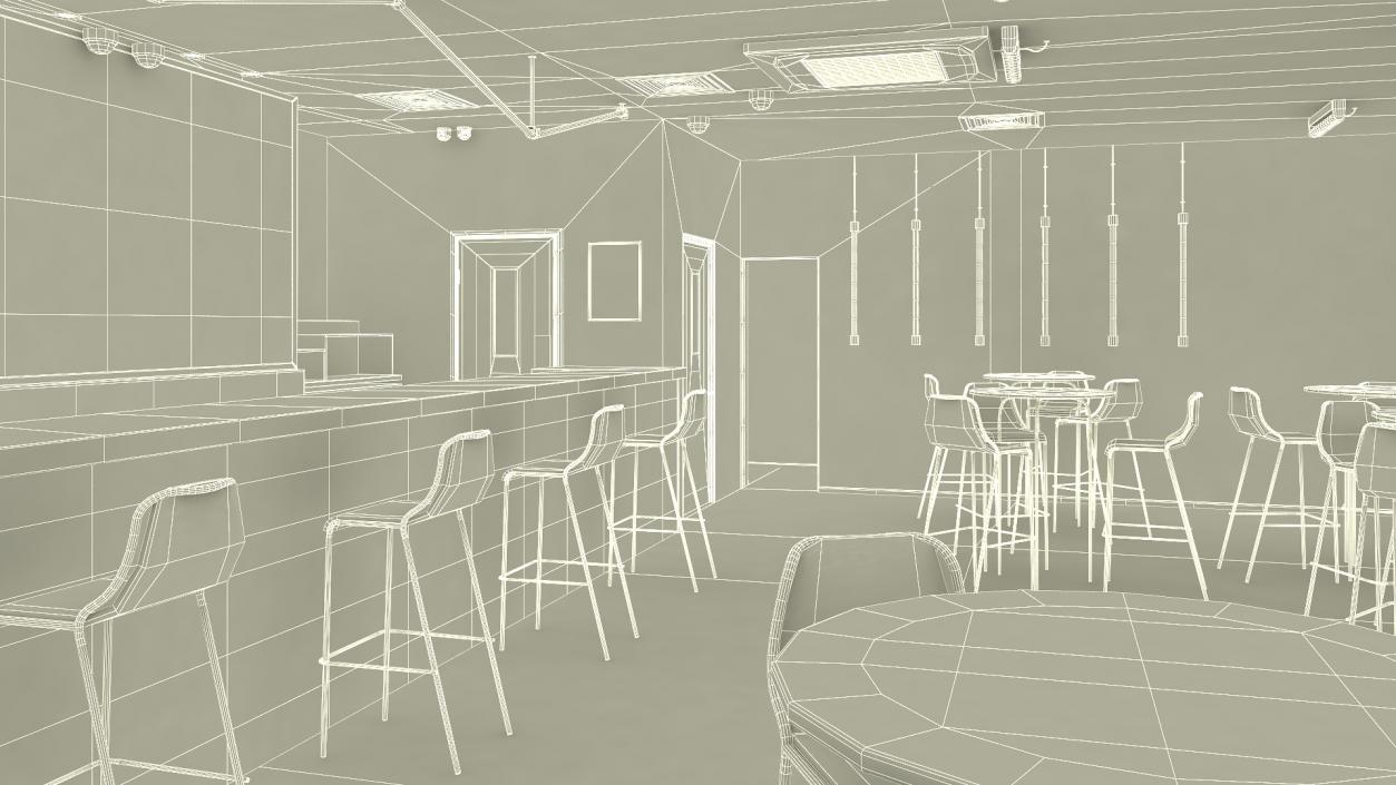 Interior of an Empty Bar 3D model