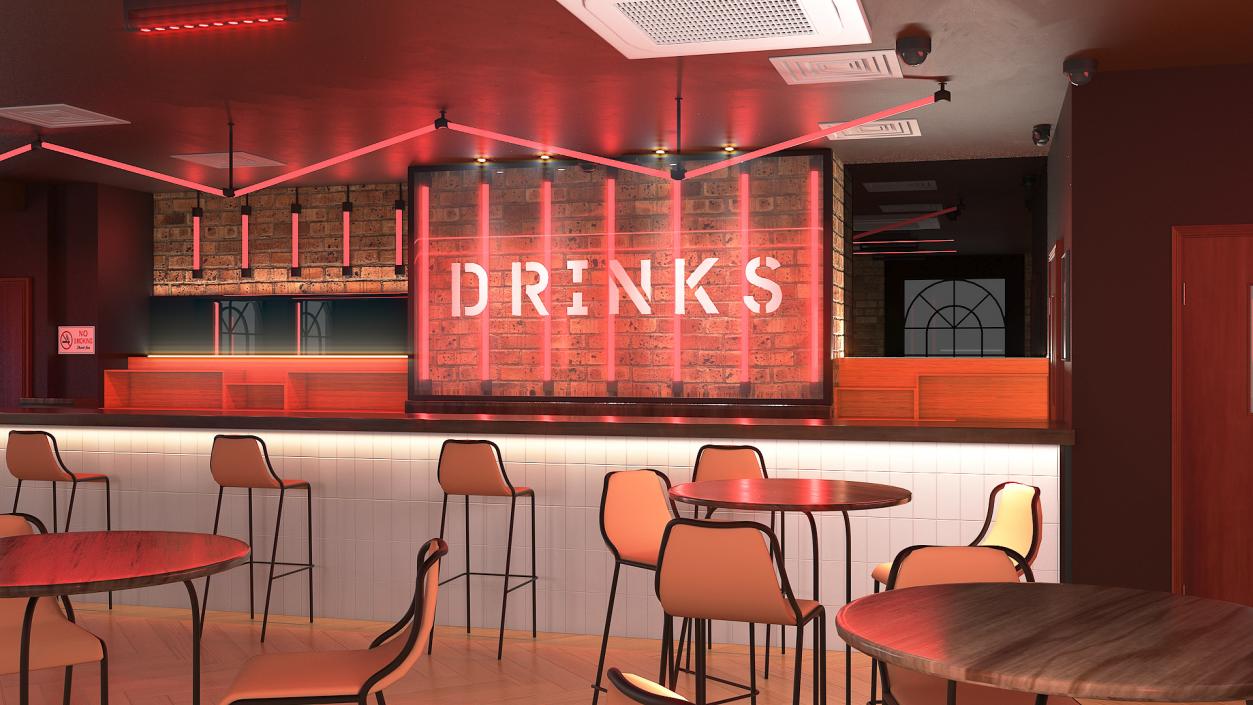 Interior of an Empty Bar 3D model