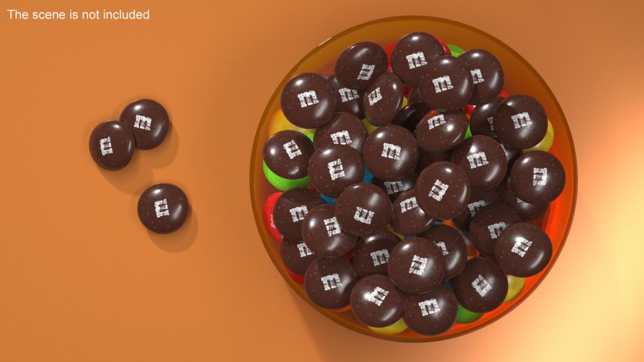 3D model M and Ms Candy Brown