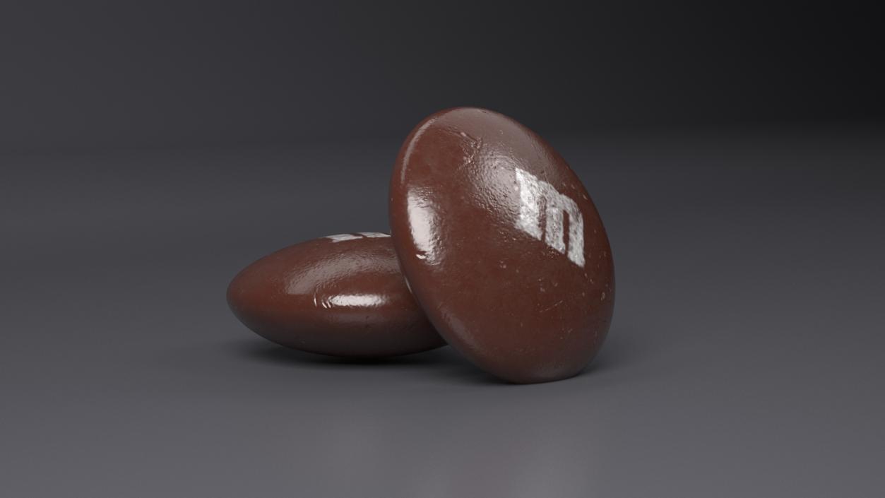 3D model M and Ms Candy Brown