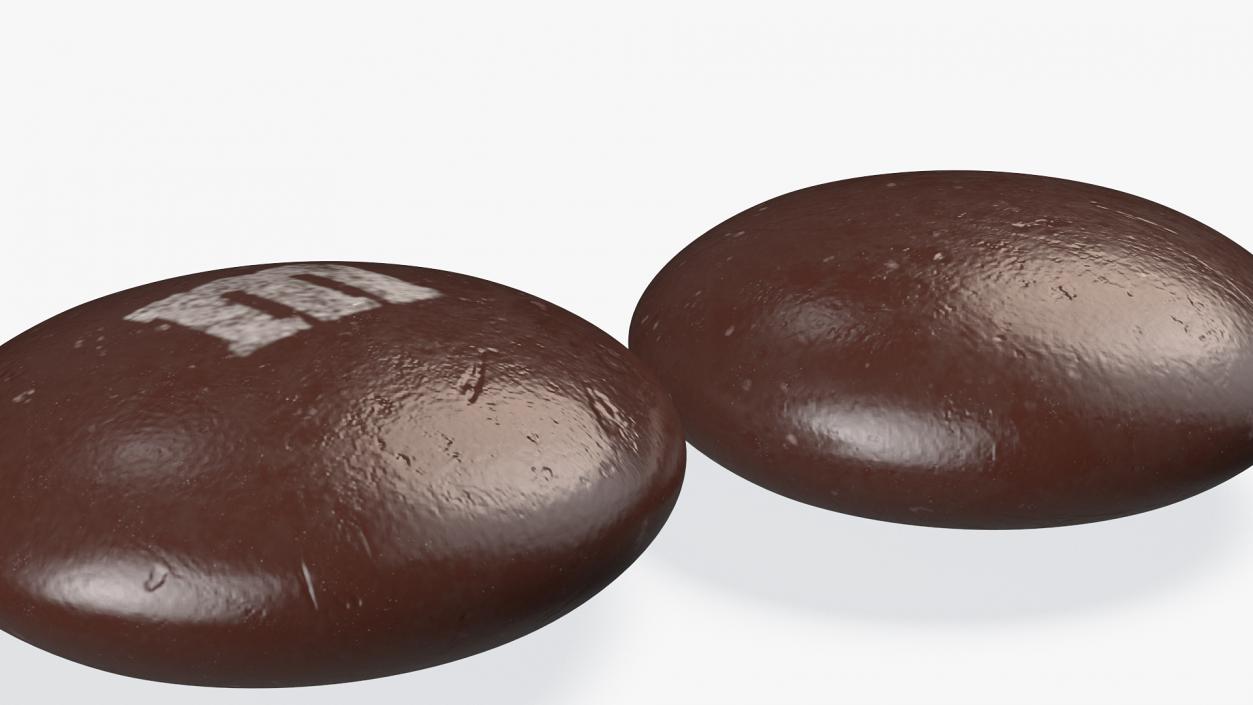 3D model M and Ms Candy Brown