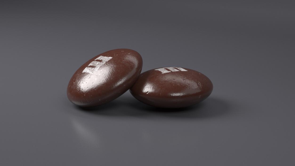 3D model M and Ms Candy Brown