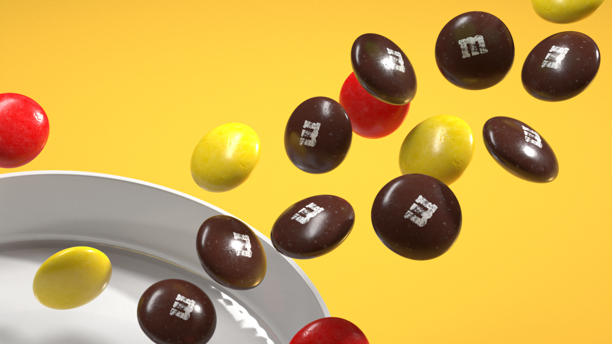 3D model M and Ms Candy Brown