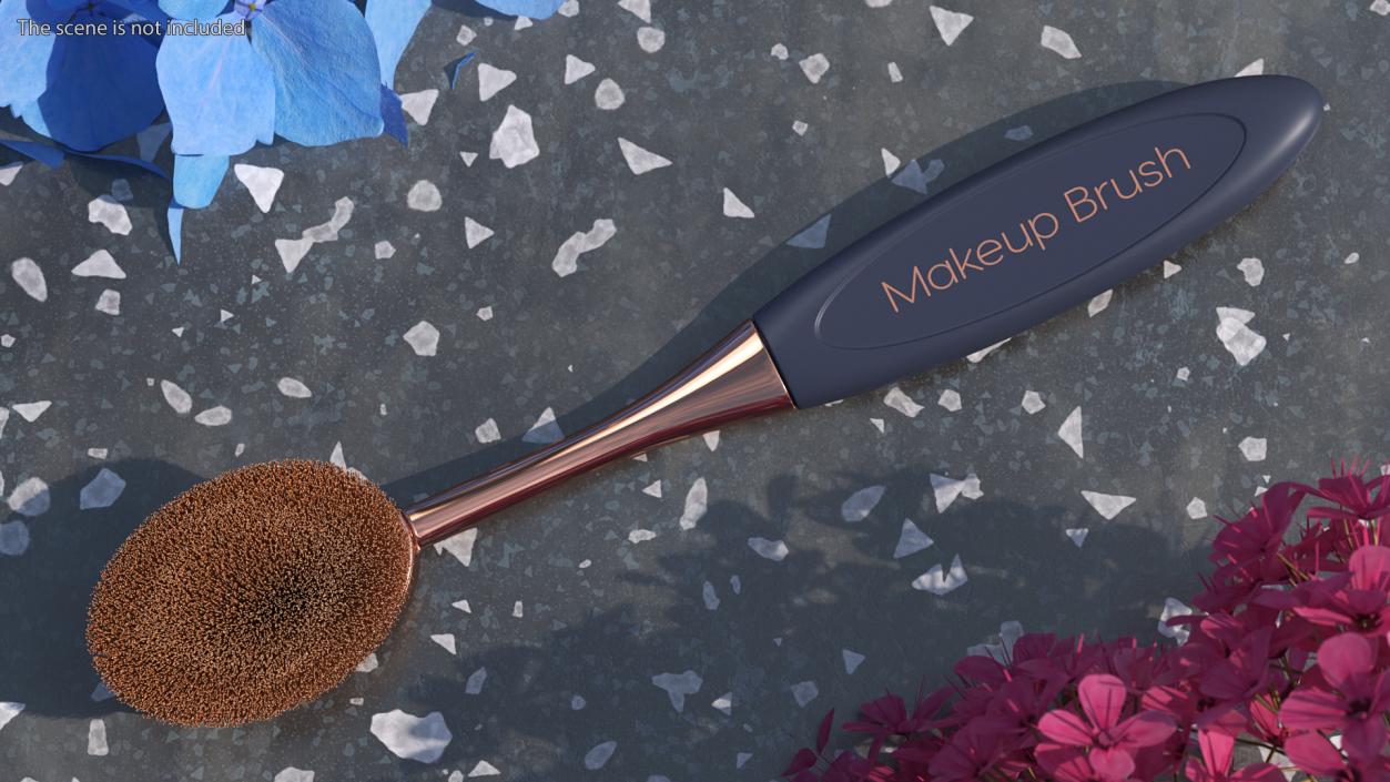 Concealer Oval Brush Fur 3D model