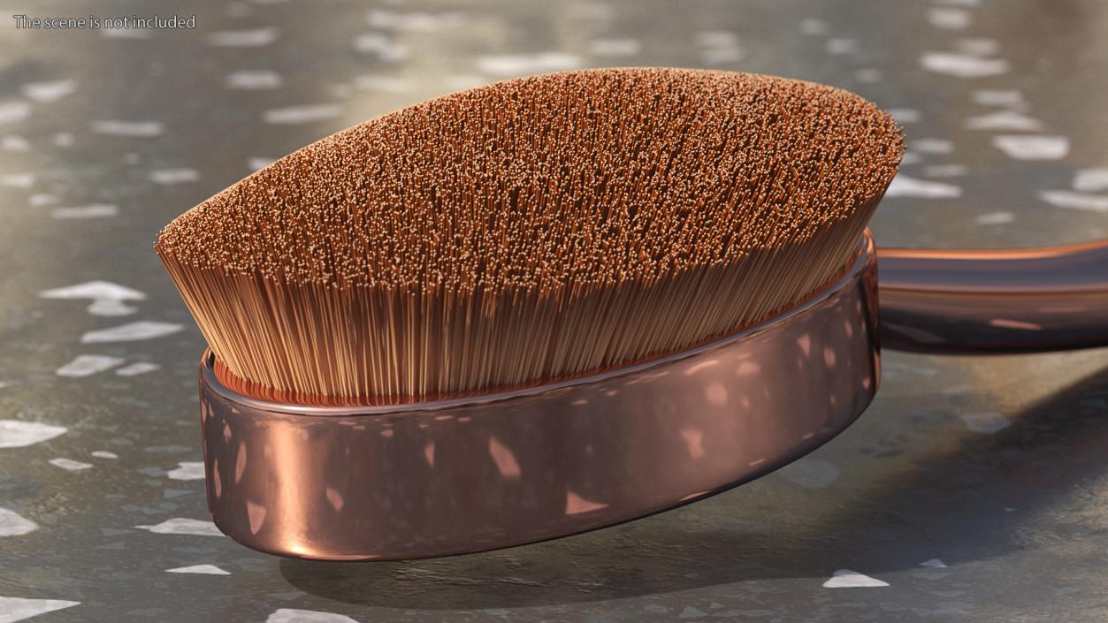 Concealer Oval Brush Fur 3D model