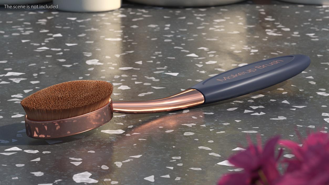 Concealer Oval Brush Fur 3D model