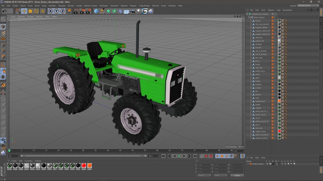 Farm Tractor 2 3D model