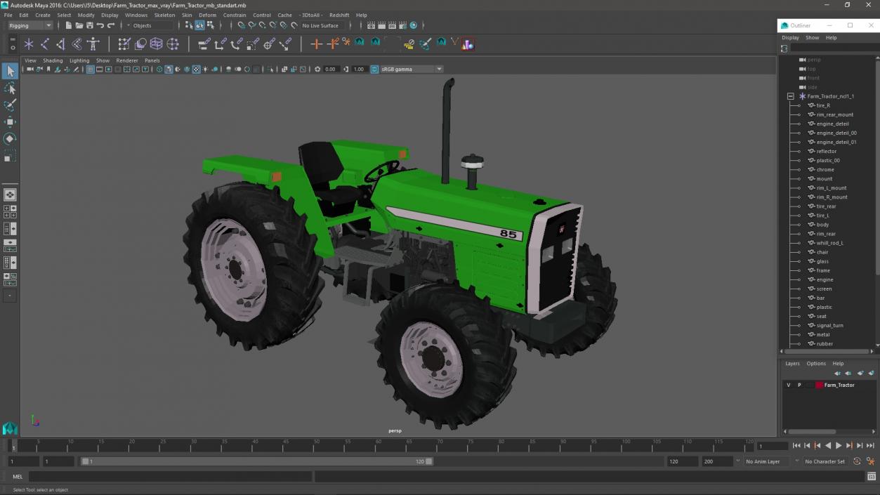 Farm Tractor 2 3D model