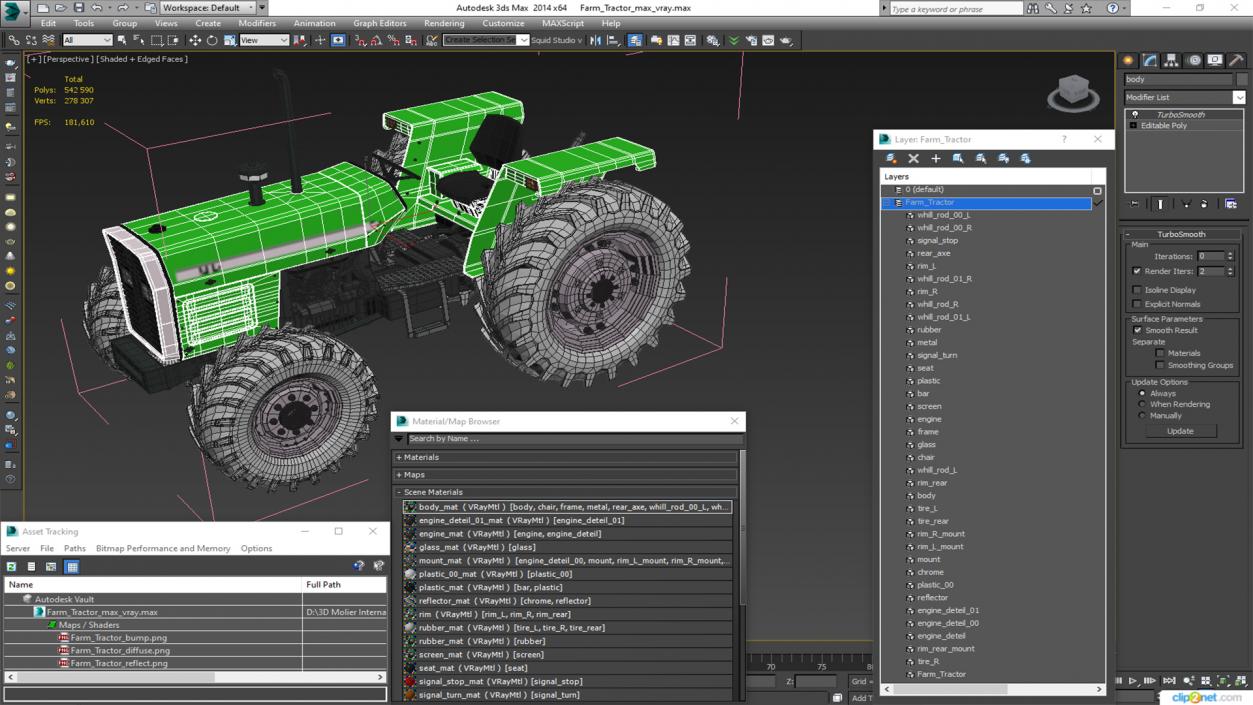 Farm Tractor 2 3D model