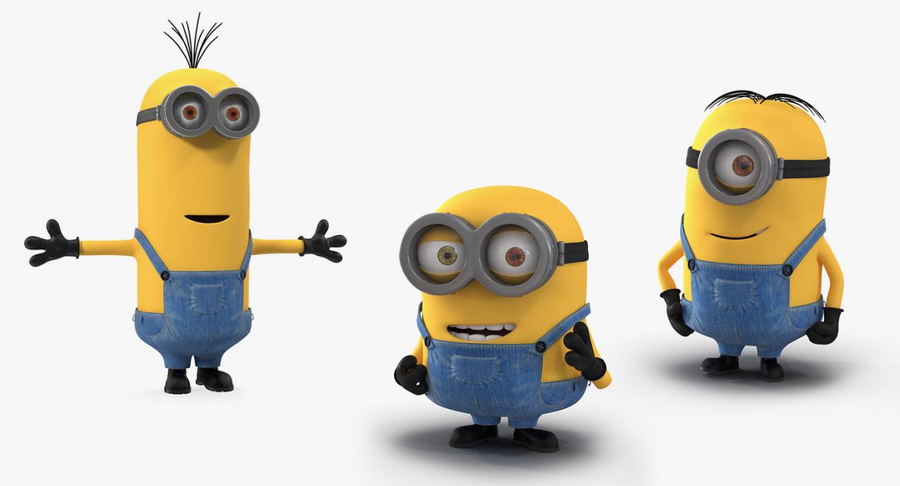 3D model Rigged Minions Collection