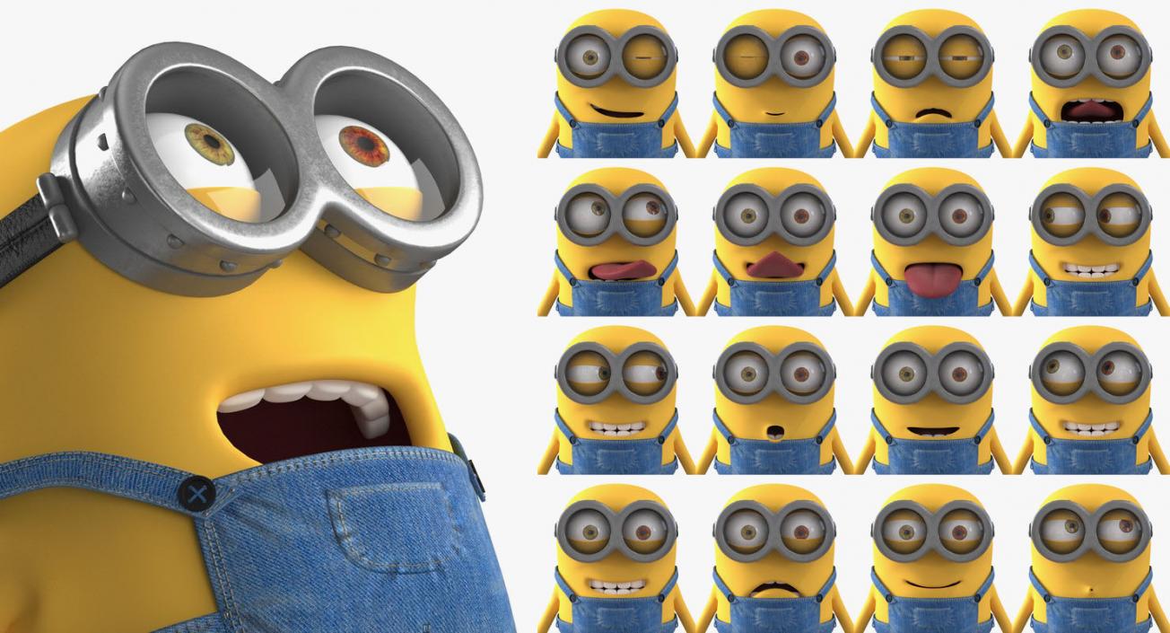 3D model Rigged Minions Collection