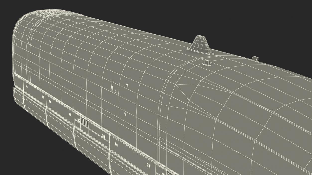 3D model Red Maglev Bullet Train Engine