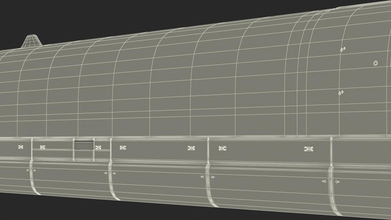 3D model Red Maglev Bullet Train Engine