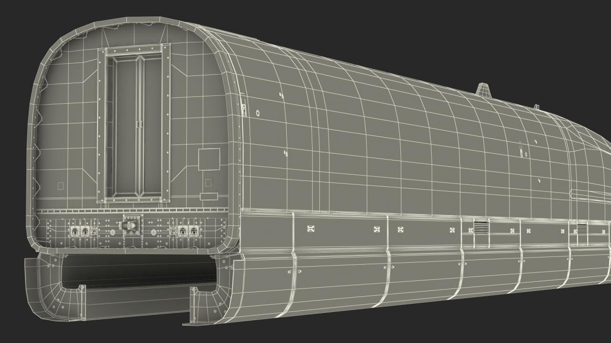 3D model Red Maglev Bullet Train Engine