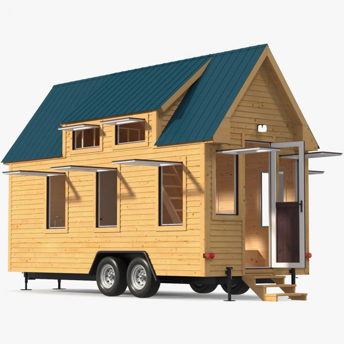 3D Tiny House Rigged for Cinema 4D