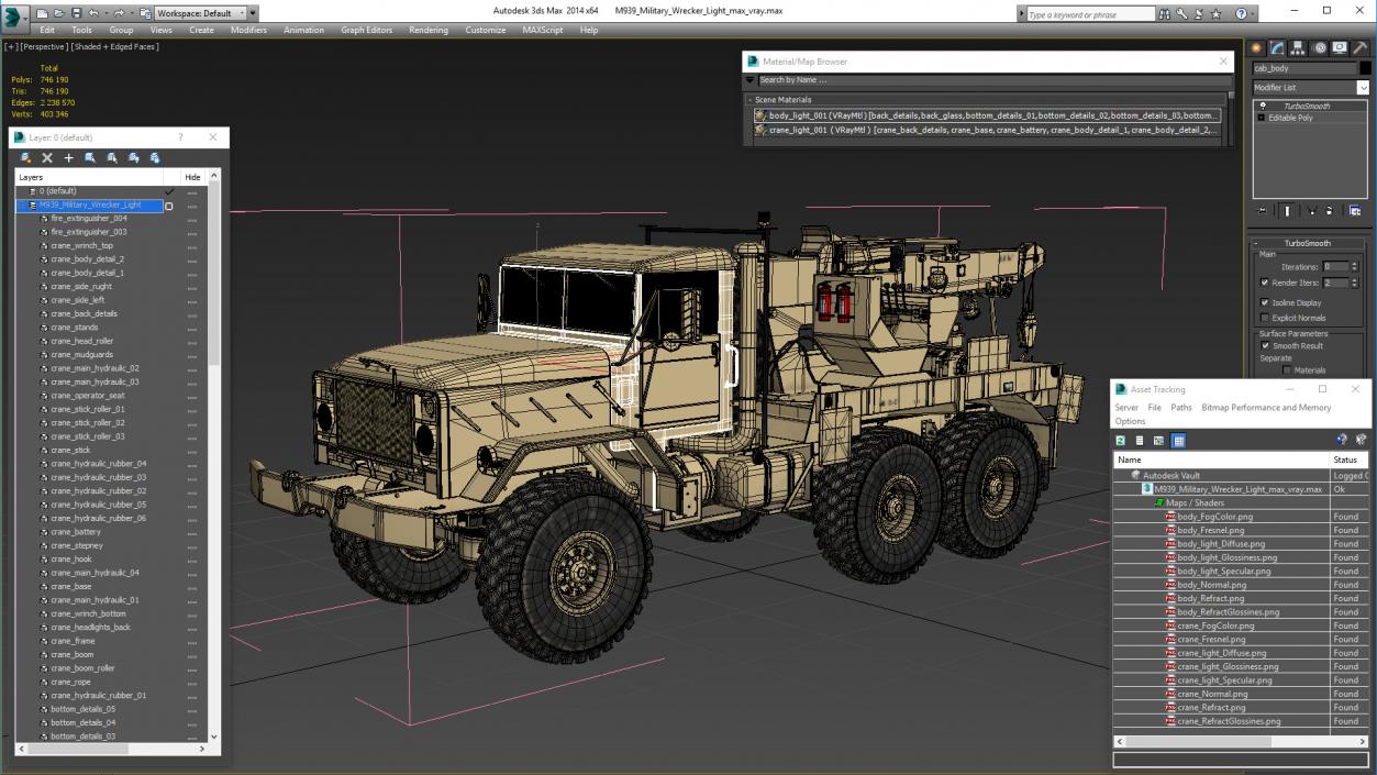 M939 Military Wrecker Light 3D