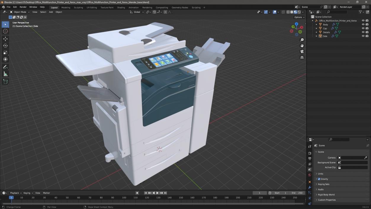 3D Office Multifunction Printer and Xerox model