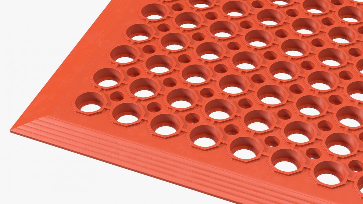 Rubber Door Mat Red 3D model